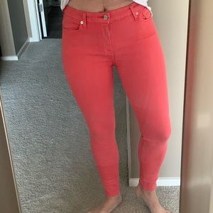 7 for all mankind size 26 coral jeans skinny